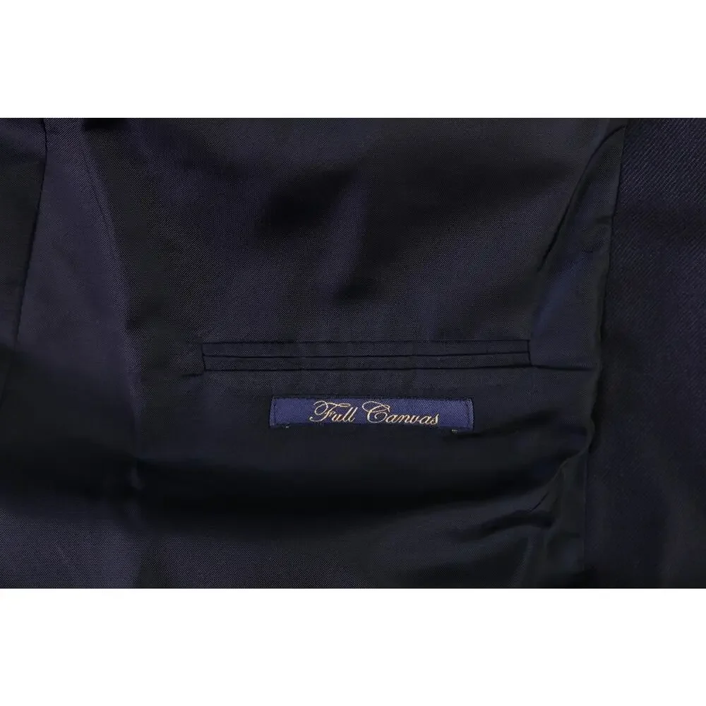 Brooks Brothers Golden Fleece Madison Navy Blue Gold Button Wool Blazer 48R